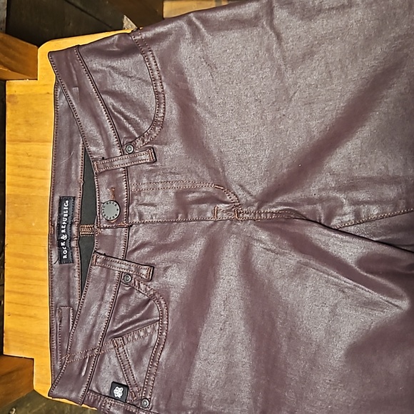 Like new Rock & Republic faux leather pants. - Picture 3 of 6